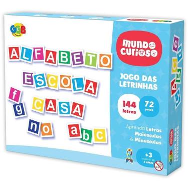 Imagem de Brinquedo Educativo Jogo das Letrinhas 72 Peças Alfabeto Letras Maiúsculas e Minúsculas GGB Plast