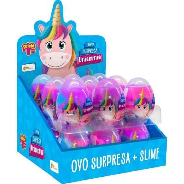 Imagem de Display com 18 Unidades Slime Ovo Surpresa Unicórnio Multicolorido Doce Brinquedo