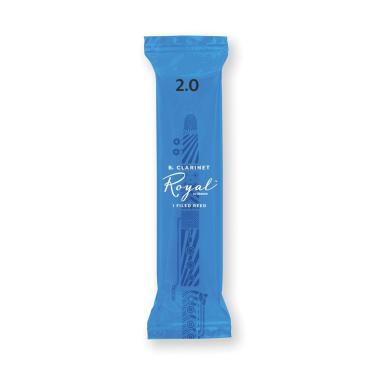 Imagem de Palheta para Clarineta Bb Royal 25RCB0120 Dureza 2.0 Corte Francês Filed DD Woodwinds