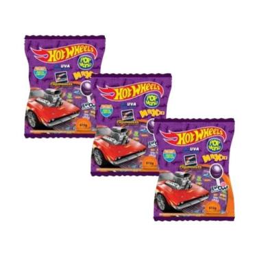 Imagem de Pirulito Pop Mania Hot Wheels Uva 672g - 3 unid - Riclan