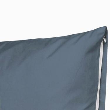 Imagem de Fronha Avulsa Simples Percal Flex C/ Zíper 400 Fios Toque Macio Acetin