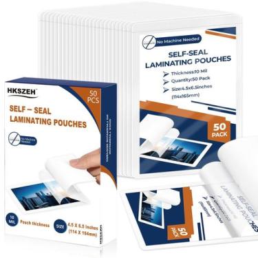 Imagem de Envelopes para Laminação HKSZEH 50 Unidades 10 mil 10,2 x 15,2 cm
