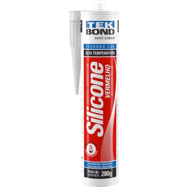 Imagem de Adesivo Selante Tixotrópico Monocomponente 22044002000 Alta Resistência a Óleos de Motor Silicone Acético Vermelho