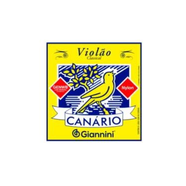 Imagem de Encordoamento Giannini P/violão Nylon Canário C/bolinha Genwb, Prata