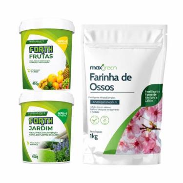 Imagem de Forth Frutas 400g + Forth Jardim 400g + Farinha de Osso 1kg