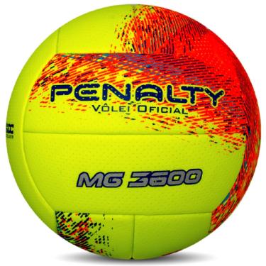 Imagem de Bola de Vôlei Penalty mg 3600 XXI Verde Neon Oficial Pu Super Soft