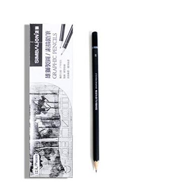 Imagem de Lápis de esboço, pintura, desenho, materiais de arte, lápis 2B, 12 pacotes