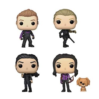 Imagem de Funko Conjunto de 4 bonecos Pop da Marvel Hawkeye, Yelena, Maya Lopez e Kate com o cachorro da sorte