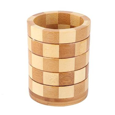 Imagem de Suporte de utensílios de bambu para armazenamento de palitos de bambu para garfo de colher de cozinha organizador de ferramentas