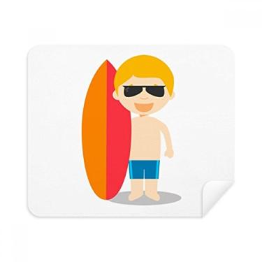 Imagem de Naked Surfing Austrália Pano de limpeza de desenho animado 2 peças Tecido de camurça