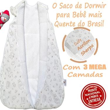 Imagem de saco de dormir bebê invernão m 3 a 6 meses dixie forro acrilon e sherpa