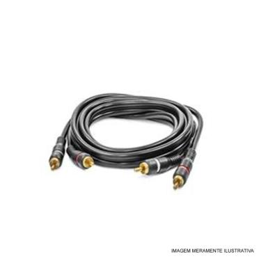 Imagem de Cabo RCA Para Módulo de Som Macho 1,5 Metros Banhado à Ouro