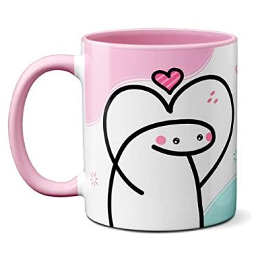 Imagem de Caneca Flork Namorados Te Amo do Tamanho Da Dificuldade (Rosa)