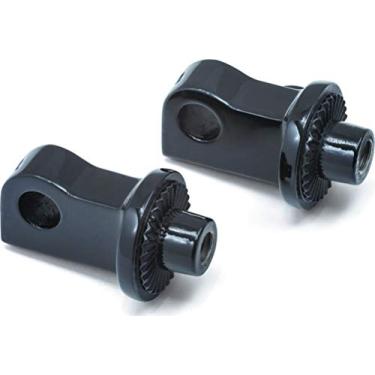 Imagem de Kuryakyn 8886 adaptadores macho estriados para peg frontais e pisos: motocicletas Harley-Davidson XL 2010-19, preto brilhante, 1 par