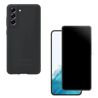 Imagem de Kit Capa Case Silicone e Pelicula Privacidade Compatível Galaxy S22 5g
