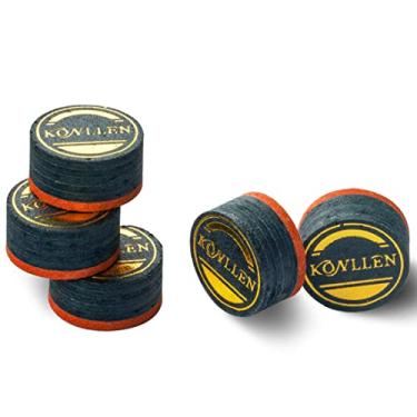 Imagem de KONLLEN Ponteiras de taco de bilhar para piscina Carom – 5 peças de ponta para taco de caramelo 14 mm 6 camadas acessórios para bilhar