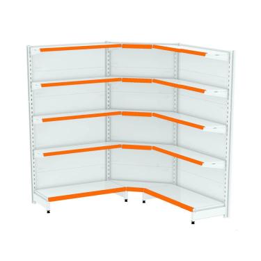 Imagem de Gondola Parede 196 Amapa Flex 60 Kit 2m 1 Canto Branco Fx La