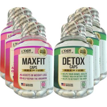 Imagem de Maxfit 60 Caps + Detox 60 Caps 500Mg - 6 Potes