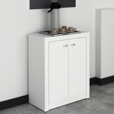 Imagem de Balcão Escritório Com 2 Portas Multimóveis Cr25013 Branco