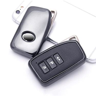 Imagem de YJADHU Porta-chaves de carro TPU macio chaveiro capa de chave de carro, apto para Lexus NX GS RX IS ES GX LX RC 200 250 350 LS 450H 300H, 1