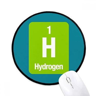 Imagem de DIYthinker H Hydrogen Chemical Element Science Mouse Pad Desktop Office Tapete Redondo para Computador
