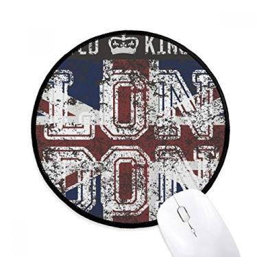 Imagem de DIYthinker London UK England The Union Jack Flag Mark Mouse Pad Desktop Office Tapete Redondo para Computador