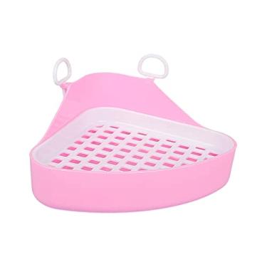 Imagem de Ioensy Potty grade higiênico pet bandeja bandeja de canto de para furão rato chinchila hamster, ROSA