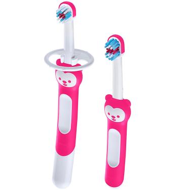 Imagem de Escova de Dentes Learn to Brush 2 Unidades Rosa (5m+) - MAM 
