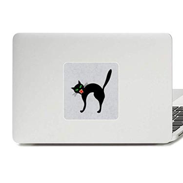 Imagem de Adesivo de vinil de gato preto assustador para decoração de PC