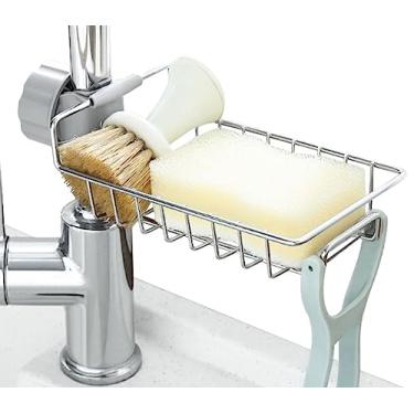 Imagem de Suporte Pia Cozinha Para Esponja Detergente Sabão Aramado, Prateleira Organização Cozinha Luiggi Presentes
