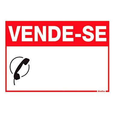 Imagem de Placa em Poliestireno 20X30 Cm - Vende-Se, SINALIZE, 250CN, Branca