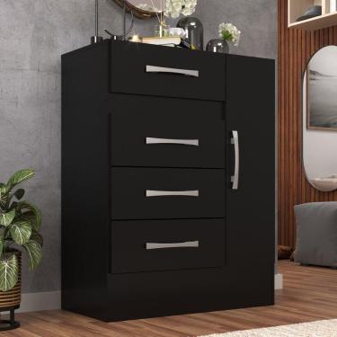 Imagem de Cômoda Sapateira Grande 4 Gavetas 1 Porta MARRON