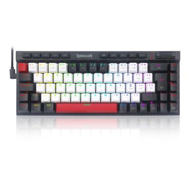 Imagem de Teclado Mecânico Redragon Magic Wand Switch Brown RGB C/Fio Branco