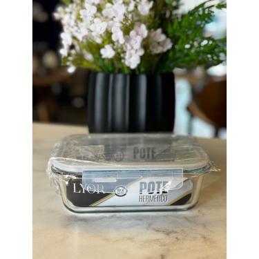 Imagem de Pote Hermetico De Vidro Transparente C/Tampa Plastica 1L