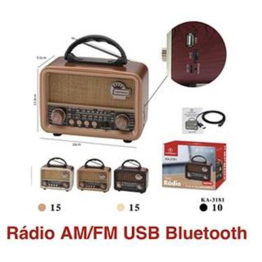 Imagem de Rádio Retro Portátil Recarregável KAPBOM KA-5585