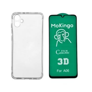 Imagem de Capa Capinha Anti Impacto Transparente + Pelicula de Ceramica 9d Full Cover Compatível com Samsung Galaxy A06