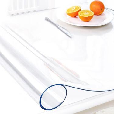 Imagem de Caminho De Mesa Plastico Transparente Impermeável 130x50cm - Impo