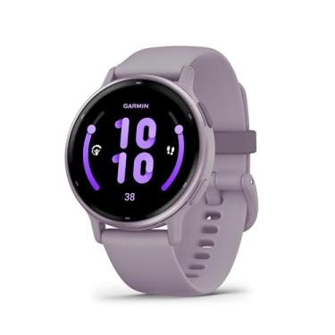 Imagem de Monitor Cardíaco de Pulso com GPS Garmin Vivoactive 5 Orquídea com pulseira de silicone Orquídea