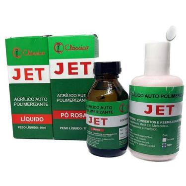 Imagem de Kit Resina Acrílica Auto Líq 60ml+ Pó 78G ROSA Jet Clássico - Jet Clás