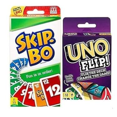 Imagem de Mattel Uno Flip and Skip Bo 2-Pack Combo Card Game