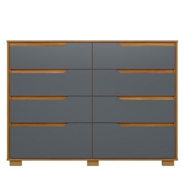 Imagem de Cômoda Georgia 8 Gavetas Freijó Cinza - Moval Freijó Cinza