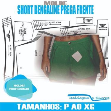 Imagem de Molde short bengaline, modelagem&diversos, p ao xg, correios