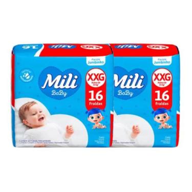 Imagem de Kit C2 Fralda Infantil XXG Pacote Jumbinho - Mili Baby - MILI S/A
