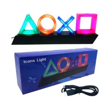 Imagem de Luz LED para Jogos PS4/PS5 com Controle de Voz - Lâmpada Decorativa Co