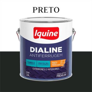 Imagem de Tinta Esmalte Antiferrugem 3,6l Iquine Escolha sua Cor, Preto 3,6L