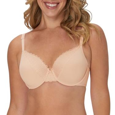 Imagem de Maidenform Sutiã de renda Comfort Devotion, sutiã de cobertura total suave para conforto diário, sutiã de renda confortável, Concha de areia, 42B