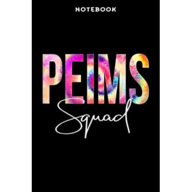 Imagem de Notebook PĒĪMS Sqūād Tiē Dÿē Bāck Tō Schōōl wōmēn āpprēciātiōn Ārt: 6x9 inch, over 100 pages/Lined Journal,Homeschool,Book,Financial,Event,A Blank