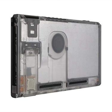 Imagem de EXtremeRate — Capa de substituição para painel traseiro de console transparente para console Nintendo Switch com suporte — JoyCon Shell não incluído, Clear, Console Back Plate