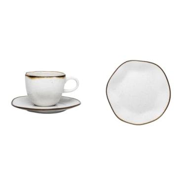 Imagem de Kit Oxford Ryo Xícaras 220ml + Pratos Sobremesa Maresia 6un