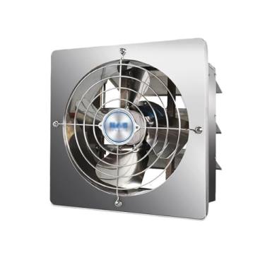 Imagem de LICONG-2020 Ventilador de aço inoxidável Exaustor de cozinha Exaustor de Cozinha Tipo de Janela Potente Ventilador com Louvered Mudo Ventilador Exaustor Doméstico Exaustor (20 cm)
